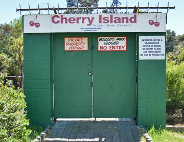 Entrance to Cherry Island - locked up