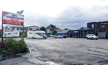 Entrance to the Cossie Club parking area