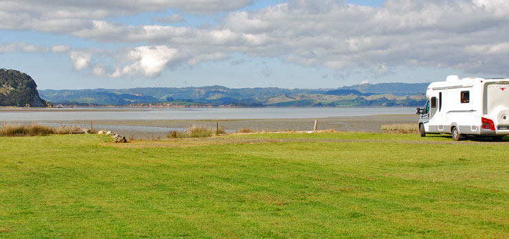 Kawhia Storage Yard parking area for NZMCA members