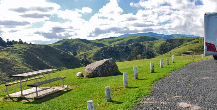 View from the Kawhia hilltop rest area