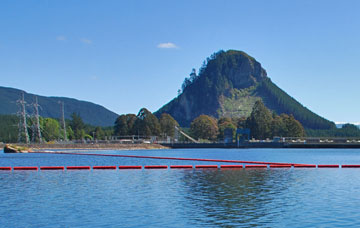 View across the lake