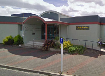 Main entrance to the Putaruru District Services Memorial Club