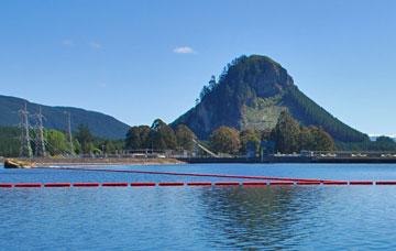 View across the lake