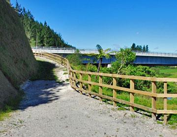 Waikato Cycleway leading to the bridge