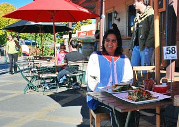 Lunch at one of the cafes in Tirau