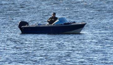 Trout fishing on the lake