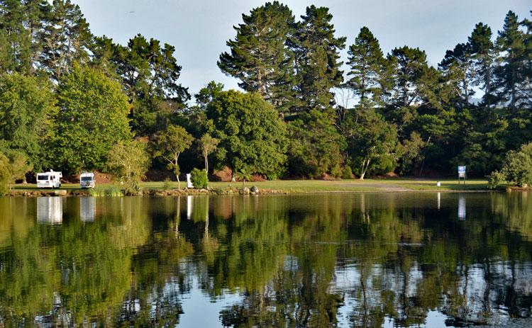 Reflections from Bulmer Landing on the other side of the river