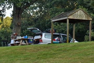 Parking, overlooking the lake