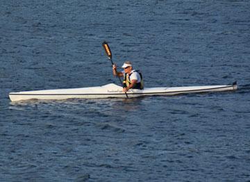 Kayaking on Lake Karapiro