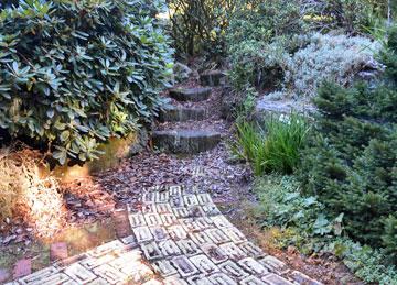 Steps leading into the garden