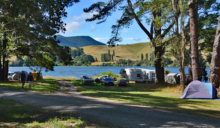 Camping at Lake Whakamaru