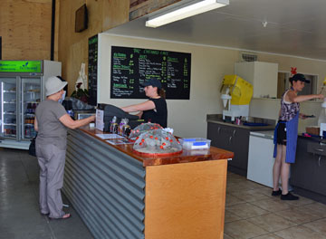 The cafe counter