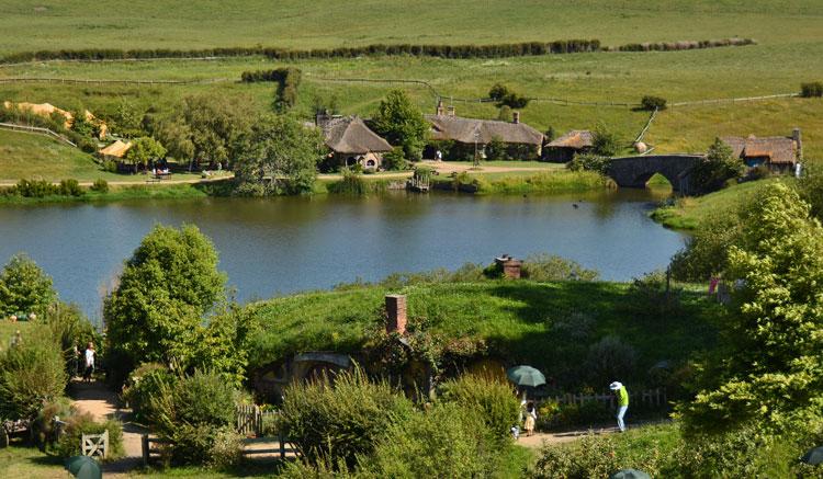 The Green Dragon Inn across the lake