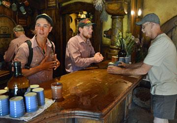 The bar inside the Green Dragon