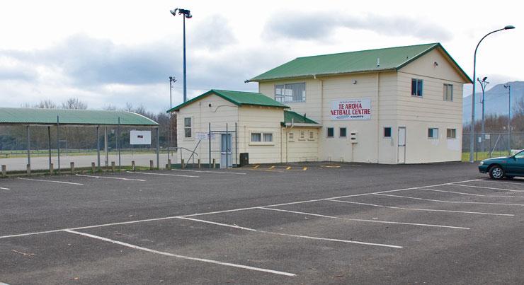 Boyd carpark just outside the Te Aroha netball centre.