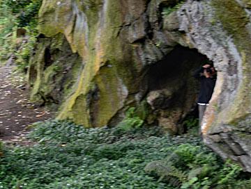 Entrance to one of the caves