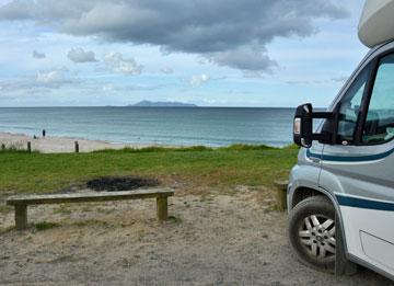 Parking overlooking the beach