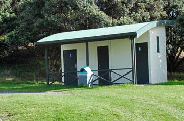 Clean toilet facilities at Te Arai Point