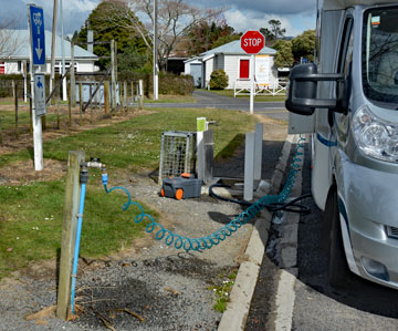 Making use of the public dump station