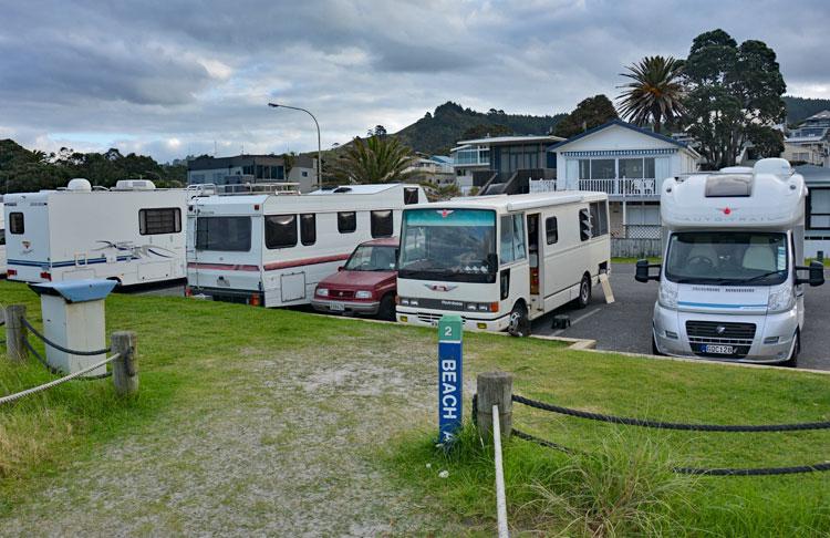 Beachfront parking for motorhomes and caravans
