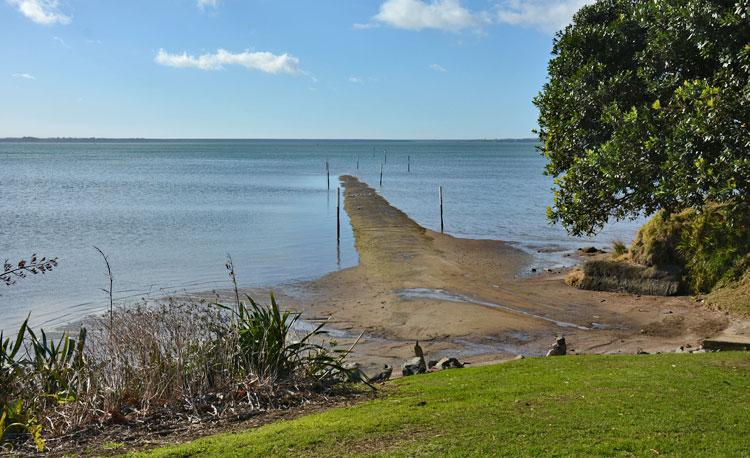 Boat ramp into the harbour