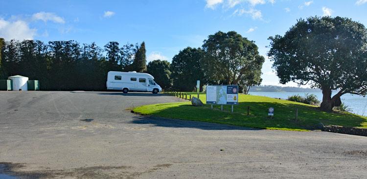 Reserve parking, overlooking the harbour