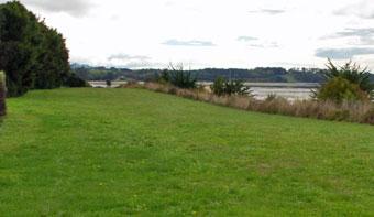 Grassy walkway that could be a great parking area for campers