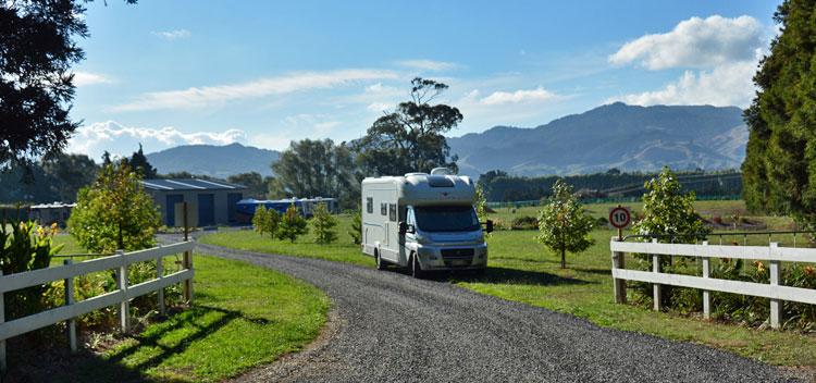 Motorhome Park Entrance