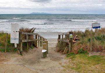 Beach access from the car park