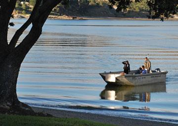 Barge returning from Limestone Island