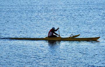 Enthusiastic kayaker