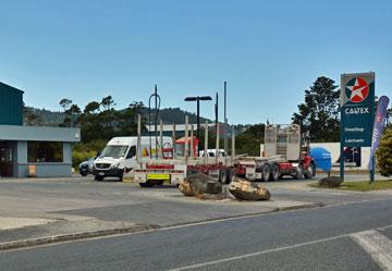 Caltex Service Station across the road