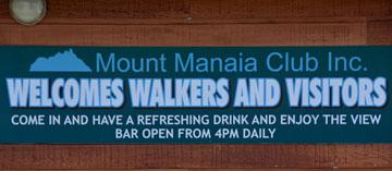 Mt Manaia Club sign