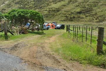 Entrance to the freedom camping area