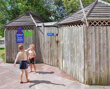 Enjoying the thermal pools