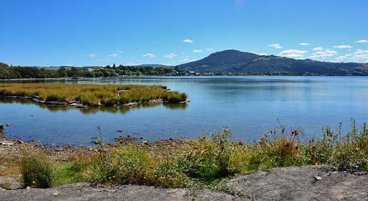 View across Lake Rotorua