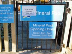 Locked gate to the mineral pool - 'please use the other gate'