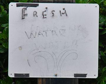 Fresh water sign