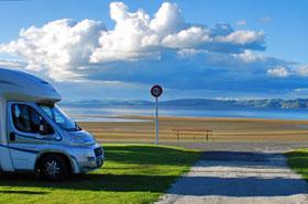 Beachfront parking at Kellys Bay Reserve