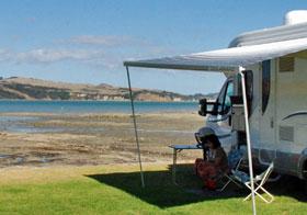 Tinopai Campsite on the beach