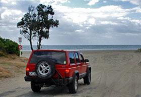 Beach access at Ahipara