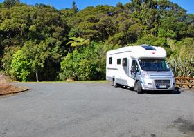 Parking area at the summit of Mangamuka Gorge