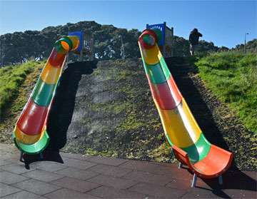 Slides down to the Coastal Walkway