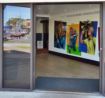 Entrance to the club and restaurant