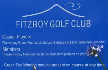 Fitzroy Golf Club sign