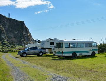 Parking area on the campsite