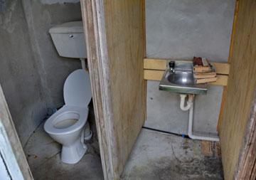 Basic toilet and handbasin facilities