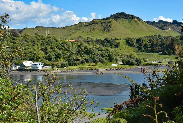 View over the river and community