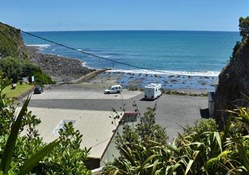 Parking area from the top of the stairs