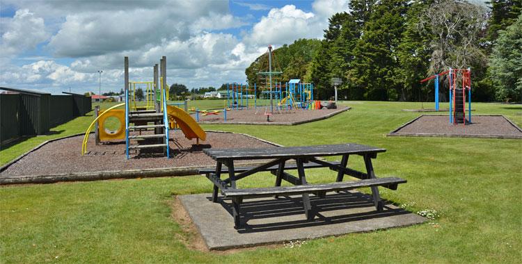 Children's playground at the entrance to Victoria Park